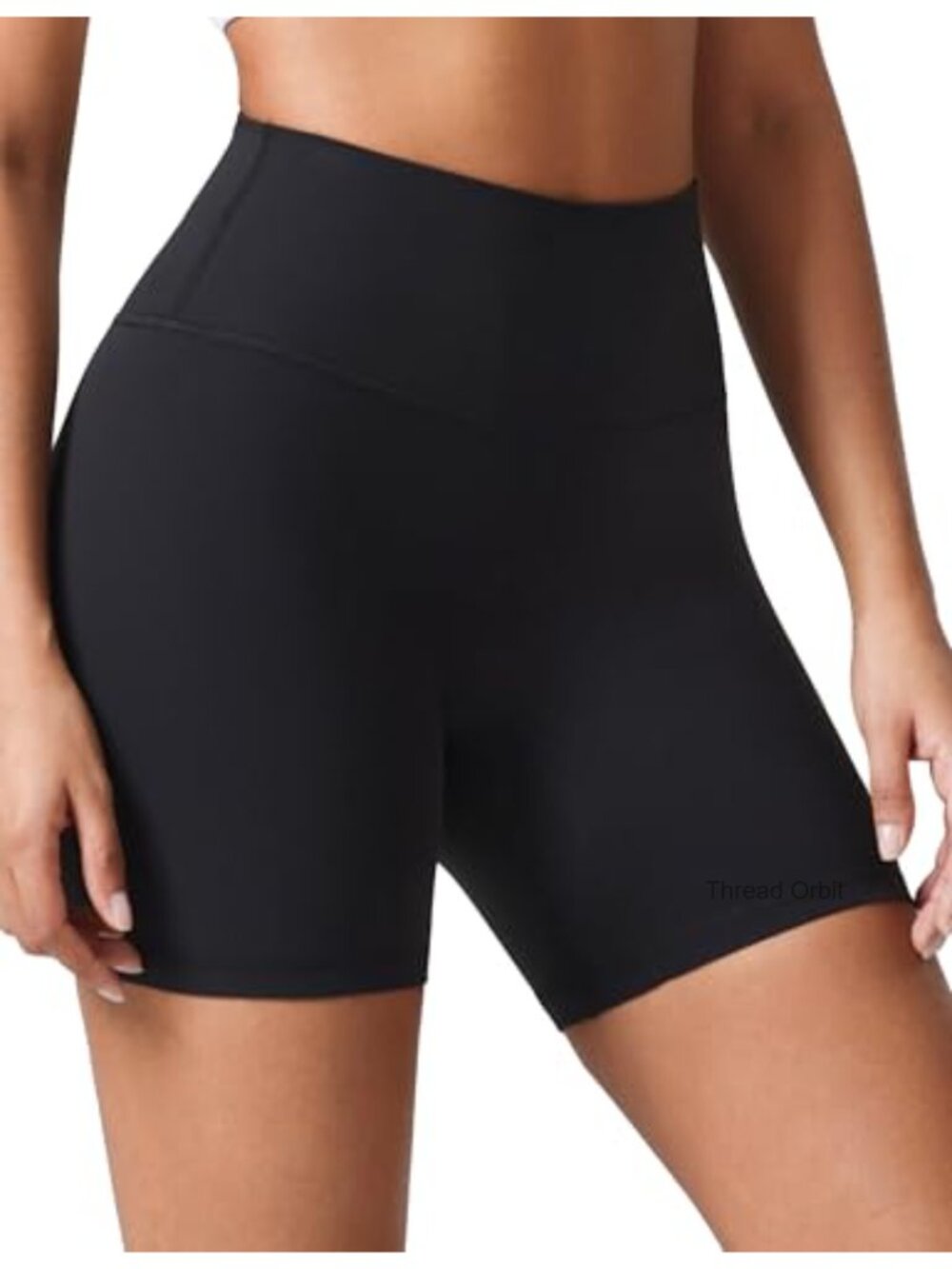 Biker Shorts 6" Inseam High Waist No Front Seam Yoga